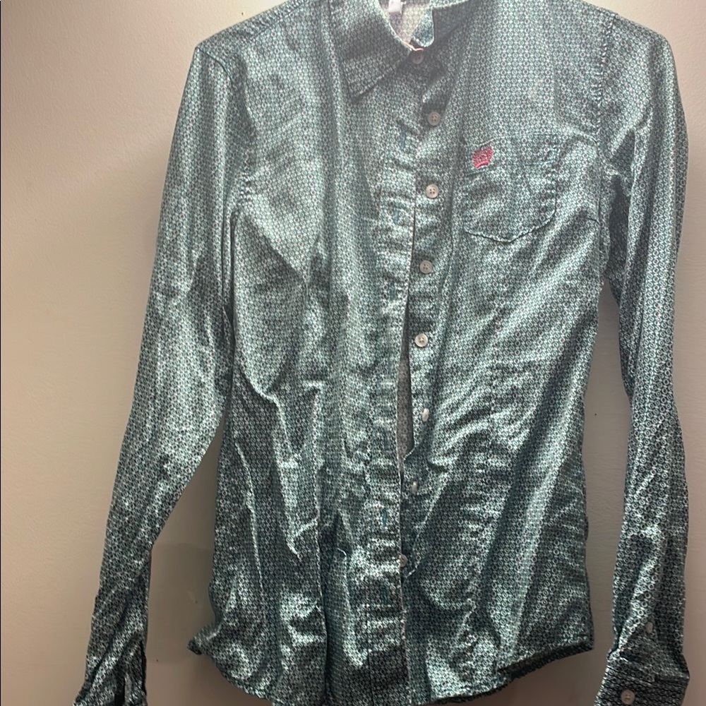 Blue Button-Up Shirt